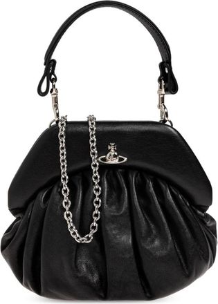 Vivienne Westwood Brooke Tas - Dames - Handtassen - Zwart - ONE Size - Leer - Tassen