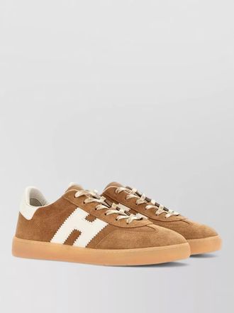 Hogan sneakers suede upper contrast heel tab