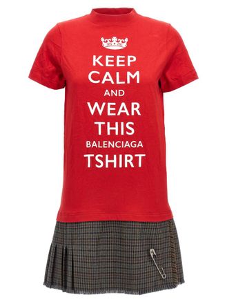 Balenciaga Multicolor Keep Calm dress