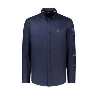 Paul & Shark Stijlvol Overhemd - Heren - Casual Overhemden - Blauw - XS - Overhemden