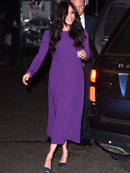 Meghan Markle’s purple dress is perfect for autumn