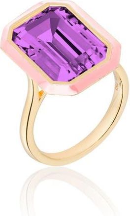 Goshwara Queen Emerald Cut Ring in Purple /Pink at Nordstrom, Size 7