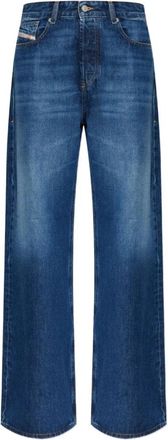 Diesel Indigo Blauwe Denim Jeans Klassieke Stijl - Dames - Loose Fit Jeans - Blauw - W28 - Denim - Jeans