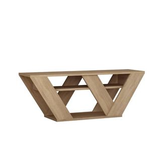 Calicosy Pipralla TV Stand With 3 Shelves, 110 Cm Wide in Light Oak