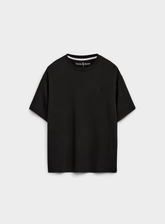 Psycho Bunny Mens Tone-on-tone embroidered logo T-shirt