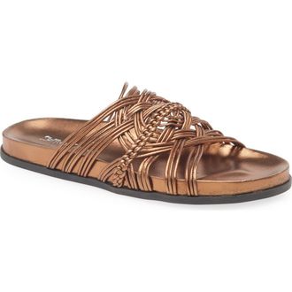 Jeffrey Campbell Intwined Slide Sandal in Bronze at Nordstrom Rack, Size 10