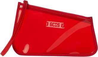 GCDS Pochette in PVC asimmetrica - - Bags - Donna - Rosso - ONE SIZE
