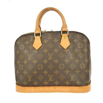 Louis Vuitton Alma Handbag Monogram Canvas Brown Canvas Handbag (Pre-Owned)