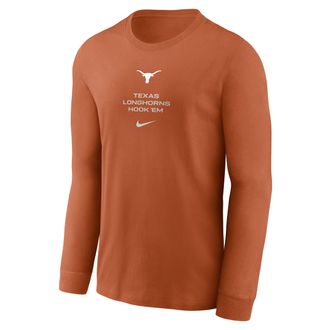 Nike Texas Sideline Nike Mens Dri-FIT College Long-Sleeve T-Shirt in Orange | 02EW81FTXE-LDX
