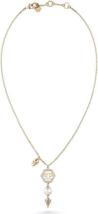 Philipp Plein Decoratieve Parelketting - Dames - Kettingen - Geel - ONE Size - Leer - Accessoires