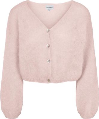 Americandreams Cornelia Cropped Cardigan - Dames - Vesten - Roze - S - Wol - Truien & Vesten