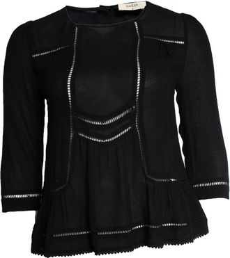 BA&SH Ba & sh, open woven top in black