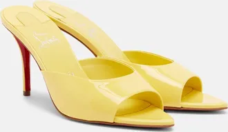 Christian Louboutin Miss Z patent leather mules