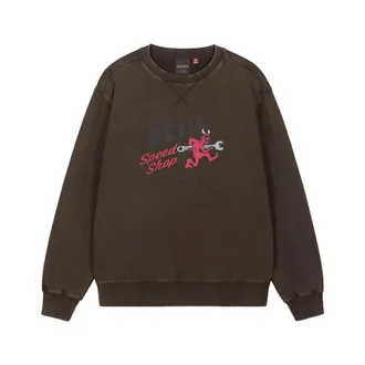 Deus Hoodies & sweatvesten, Heren, Bruin, XL, Katoen, Dogleg Crew Sweatshirt