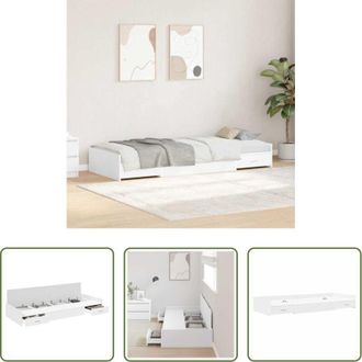 vidaXL Letto moderno - Struttura del letto Bianco 75 x 190 cm Legno multistrato