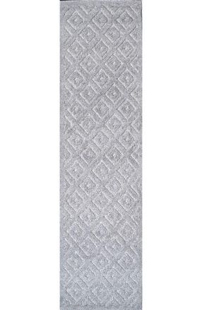 Jonathan Y Designs Portmany Neutral Diamond Trellis Indoor/Outdoor Area Rug in Mist at Nordstrom, Size 3Ft 0In X 5Ft 0In