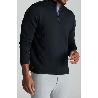 UNTUCKit Mazzano Performance Quarter Zip in Black at Nordstrom, Size X-Large