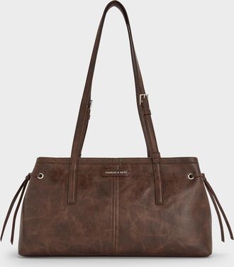 Charles & Keith Noane Elongated-Handle Shoulder Bag