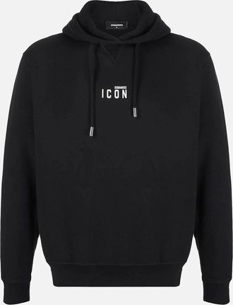 Dsquared2 Mens Dsquared2 Icon Hooded Sweatshirt Black - Size: 36