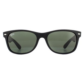 Ray-Ban Rectangle Black Rubber Green New Wayfarer 2132 Sunglasses