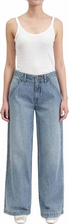 Daze Kickback High Rise Palazzo Jeans In Later