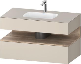 Duravit Qatego Lavabo Encastrado Con Base De Lavabo Consola, - Duravit