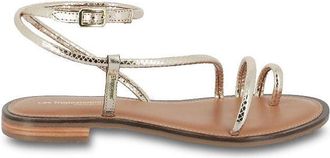 Les Tropeziennes Platte leren sandalen met teenlus Hatrio
