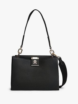 Tommy Hilfiger Pebble Grain Webbing Strap Satchel