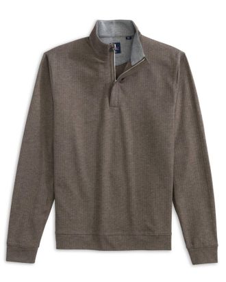 Johnnie-O Mens Rubin Bison Pullover Sweater In Brown