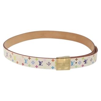 Louis Vuitton Pre-owned Belts, female, White, Size: ONE SIZE Pre-owned Vintage Monogram Multicolor Belt