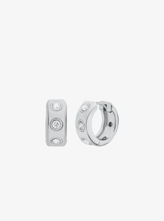 Michael Kors Pav&eacute; Logo Huggie Earrings