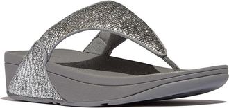FitFlop Lulu Crinkled Shimmer Toe Post Sandal in Silvereen at Nordstrom Rack, Size 5
