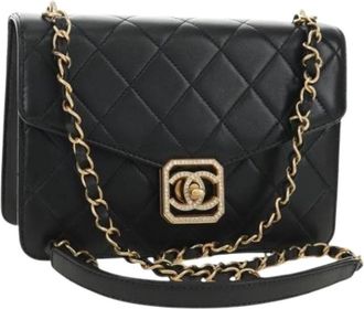 Chanel Pre-owned Vintage Schoudertas - Dames - Vintage Schoudertas - Zwart - ONE Size - Leer - Vintage