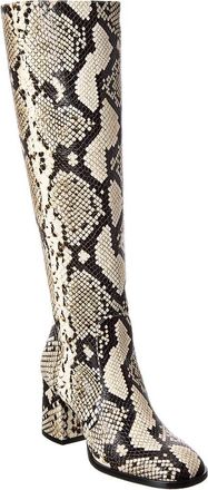 Stuart Weitzman Nola Snake-Embossed Leather Knee-High Boot
