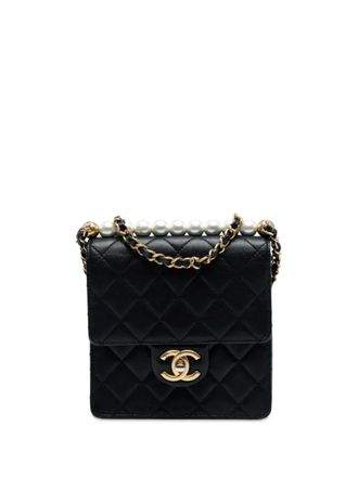 Chanel 2019 Small Lambskin Chic Pearls Flap crossbody bag - Black