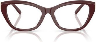 Tiffany & Co. 52mm Cat Eye Optical Glasses in Burgundy/Demo Lens at Nordstrom