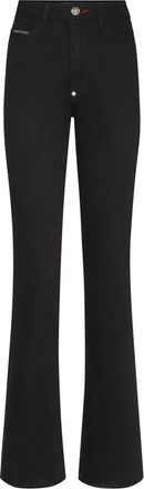 Philipp Plein Denim Broek Flare Fit Iconic - Dames - Flared Jeans - Zwart - W27 - Denim - Jeans