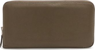 Herm&egrave;s Etoupe Gray Chevre Leather Long Wallet (Bi-Fold) (Pre-Owned)