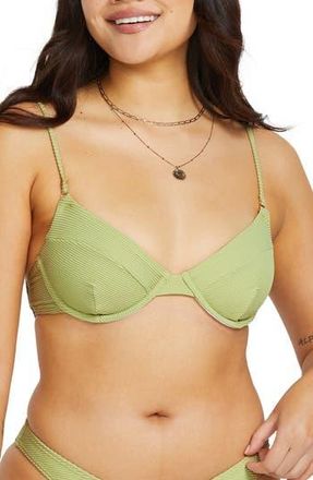 Billabong Morgan Tanlines U-Wire Bikini Top in Avocado at Nordstrom Rack, Size Medium