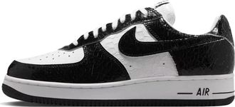 Nike Air Force 1 Cracked Leather Black / Black - White JA0248-001 Mens