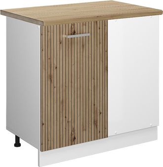 Vicco Armario De Esquina R-line, Roble Artesanal, 86 Cm, Et Roble
