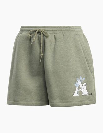 adidas Originals Adidas Originals Womens Moomin Sweat Shorts - Green - Size: 12