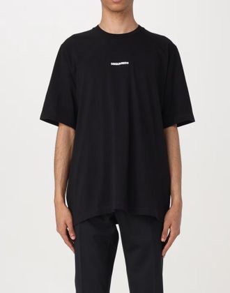 Dsquared2 Mens Slouch Fit Logo T-Shirt Black Clothing > Polo & T-Shirts