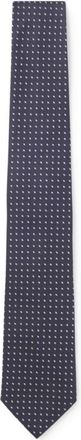 BOSS Silk jacquard tie with a micro pattern