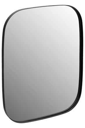 MID.YOU Mid.you Wandspiegel, Schwarz, Metall, Glas, Holzwerkstoff, rechteckig, 70x90x2 cm, Garderobe, Garderobenspiegel