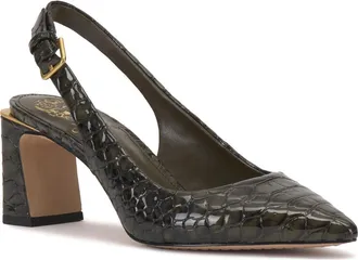 Vince Camuto Hamden Pointed Toe Slingback Pump in Deep Forest at Nordstrom, Size 8.5
