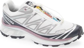 Salomon Gender Inclusive XT-6 Sneaker in White/Black/Dusky at Nordstrom, Size 10.5 Womens