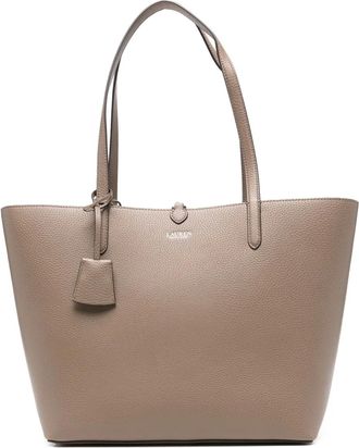 Lauren Ralph Lauren Shopper van bewerkt leer - Bruin