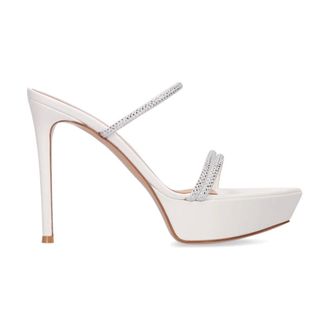Gianvito Rossi Heeled Mules, female, White, Size: 10 US Leather Mules