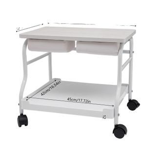 OEM Carrello Da Salone, Con Tavola Pieghevole, Elevata Capacit&agrave; Di Carico, Bianco